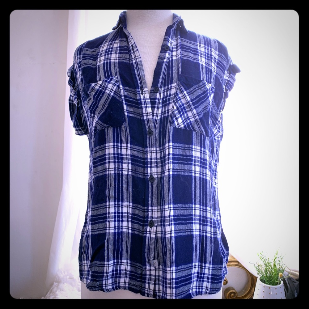 Rails Button Front Sleeveless Shirt - image 1